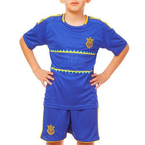 Футбольная форма детская CO-1006-UKR-13 M синий (57429251)