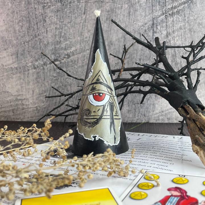 Свеча восковая Всевидящий глаз Черный (1385)