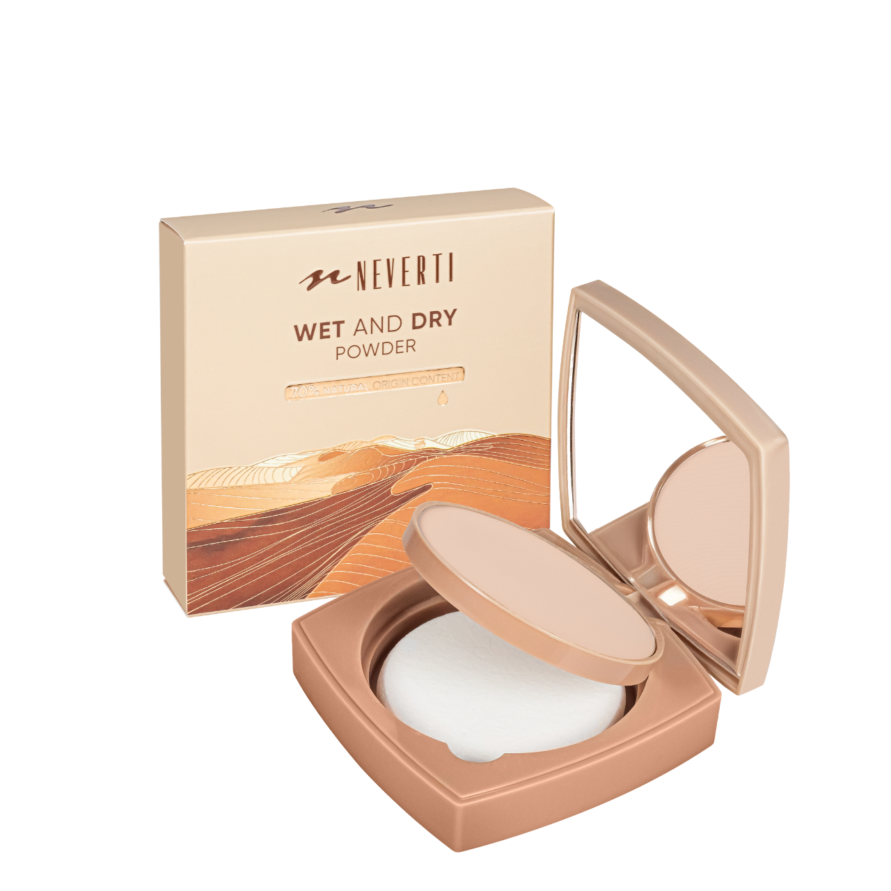 Крем-пудра для лица Neverti Wet&Dry NP201 001 Light Porcelain (2528205997)