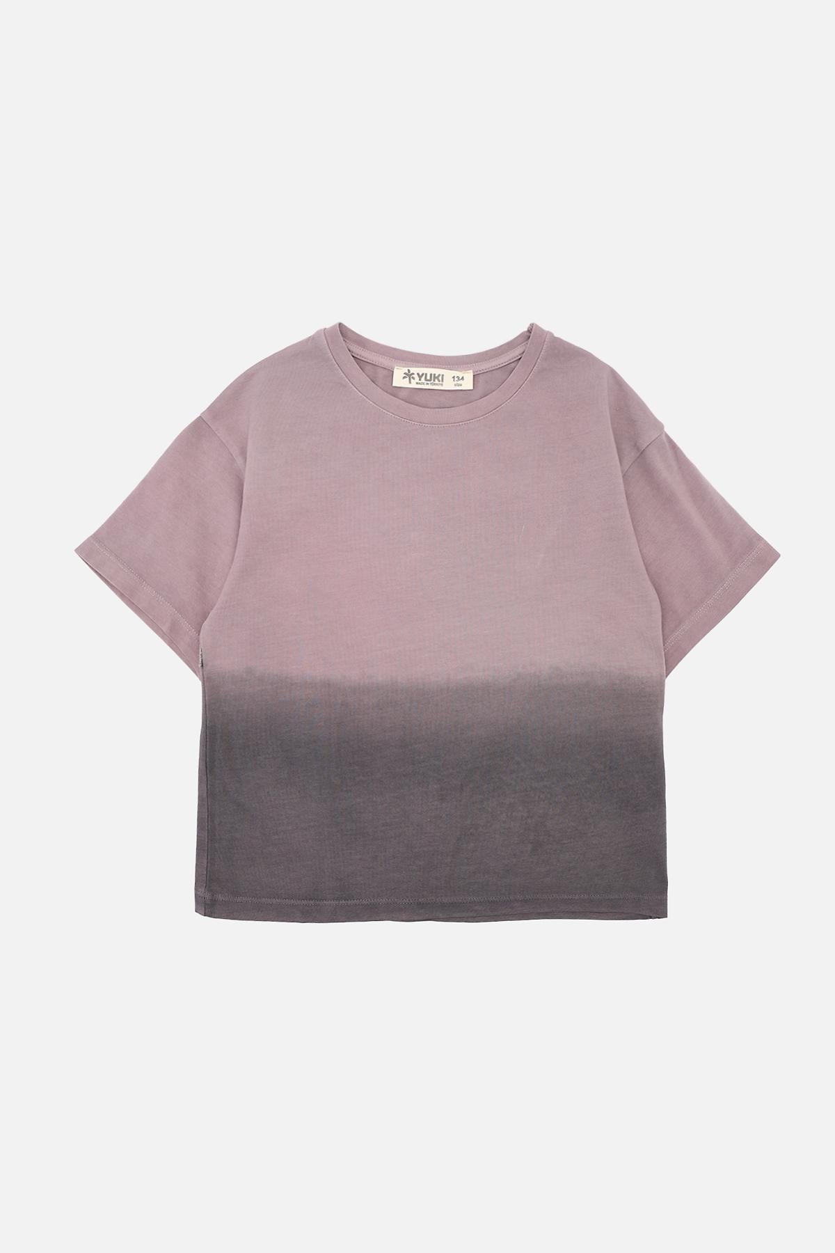 Футболка с коротким рукавом для девочки Yuki ЦБ-00276678 134 см Сиреневый (SKT001065803)