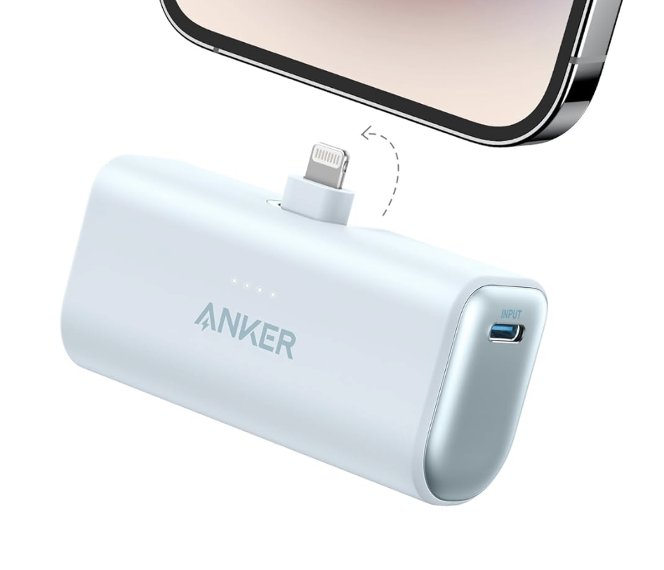 Повербанк Anker Nano з вбудованим складним роз'ємом Lightning 5000 mAh Blue - фото 7 Повербанк Anker Nano з вбудованим складним роз'ємом Lightning 5000 mAh Blue - фото 7