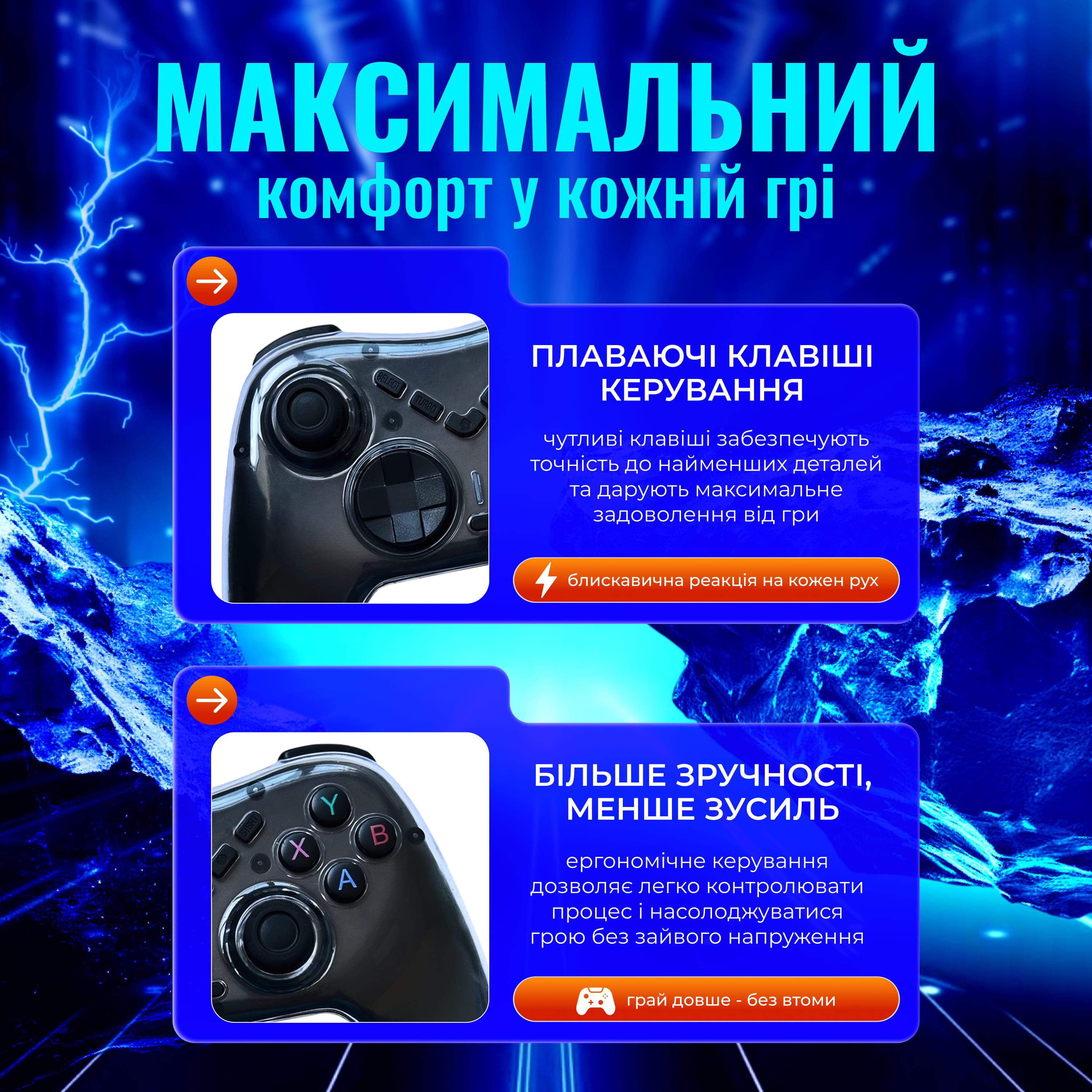 ᐉ Джойстик бездротовий для ПК/Sony PlayStation/Nintendo/Switch