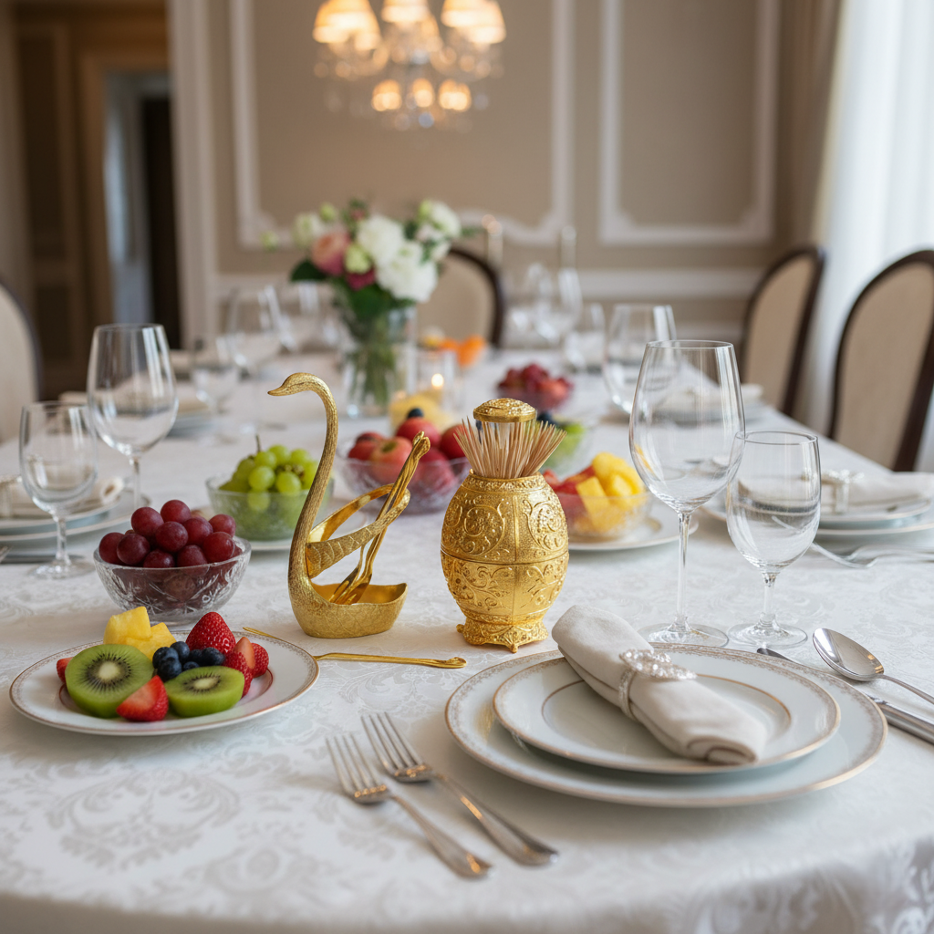 Підставка для зубочисток Фаберже Gold - фото 5 Підставка для зубочисток Фаберже Gold - фото 5