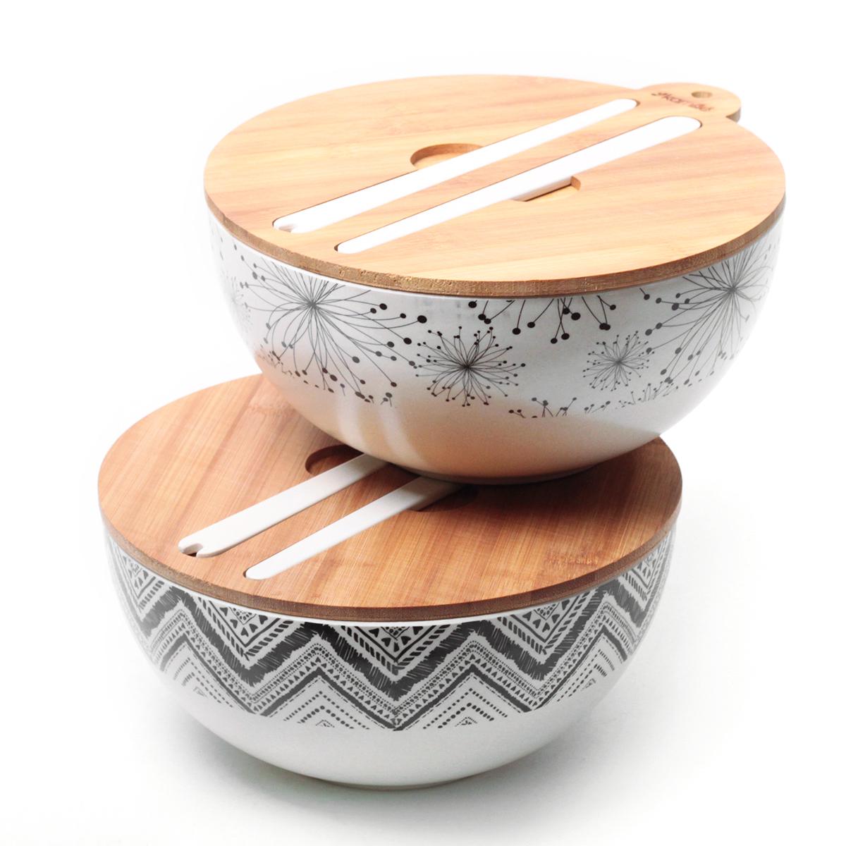 Миска з бамбукового волокна з бамбуковою кришкою та приладами Kamille (4384) - фото 3 Миска з бамбукового волокна з бамбуковою кришкою та приладами Kamille (4384) - фото 3