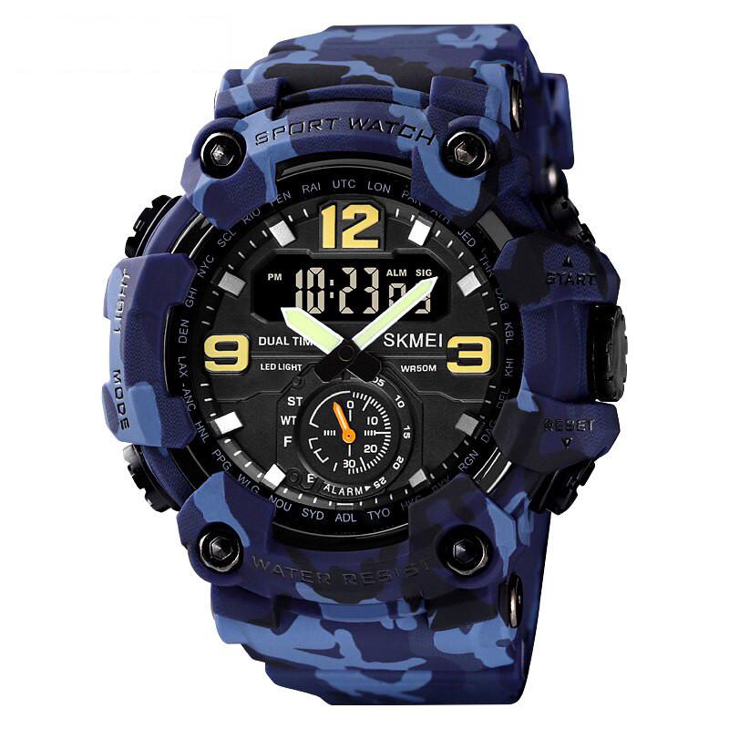 Часы наручные мужские Skmei 1637 Blue Camo (18440)