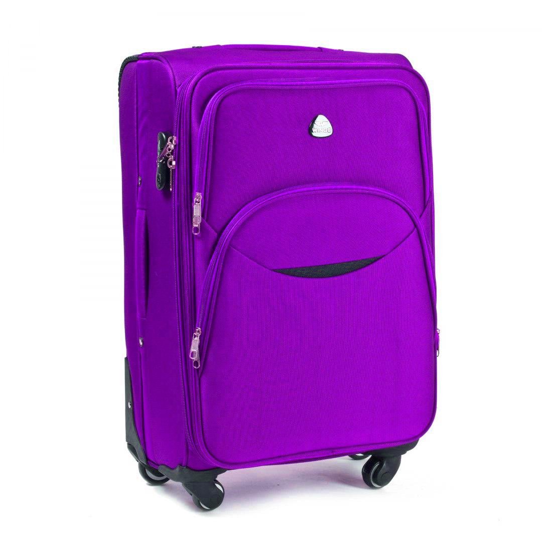Валіза тканинна Wings 1708 велика 4 колеса Фіолетовий (Vt00276)