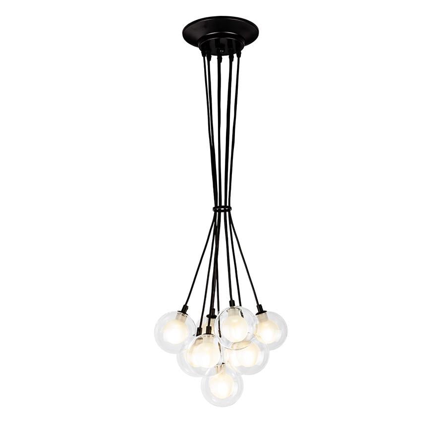 Підвісний світильник пучок 761P100F-9 BK/CLWH Чорний/Прозоро-білий - фото 2 Підвісний світильник пучок 761P100F-9 BK/CLWH Чорний/Прозоро-білий - фото 2