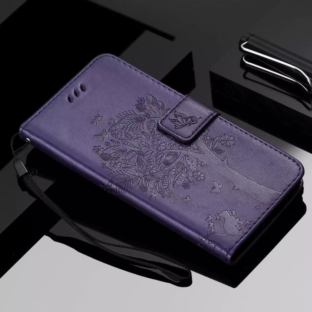 Чехол книжка Xiaomi Redmi 13C (чехол кот и дерево) Violet (35774-2F) - фото 1 Чехол книжка Xiaomi Redmi 13C (чехол кот и дерево) Violet (35774-2F) - фото 1