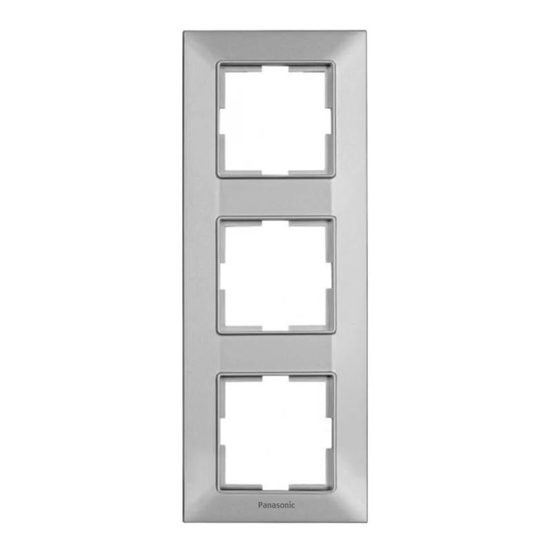 Рамка тримісна Panasonic Arkedia Slim вертикальна ABS Срібний (WNTF08132SL-UA1) Рамка тримісна Panasonic Arkedia Slim вертикальна ABS Срібний (WNTF08132SL-UA1)