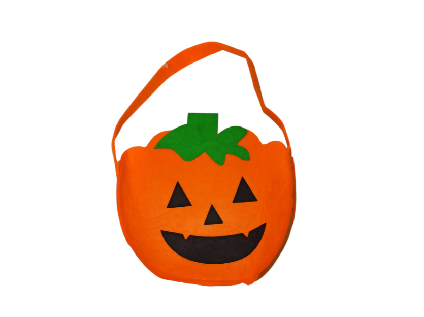 Сумка для конфет на хэллоуин Тыква 17x17 см Оранжевый (688604)