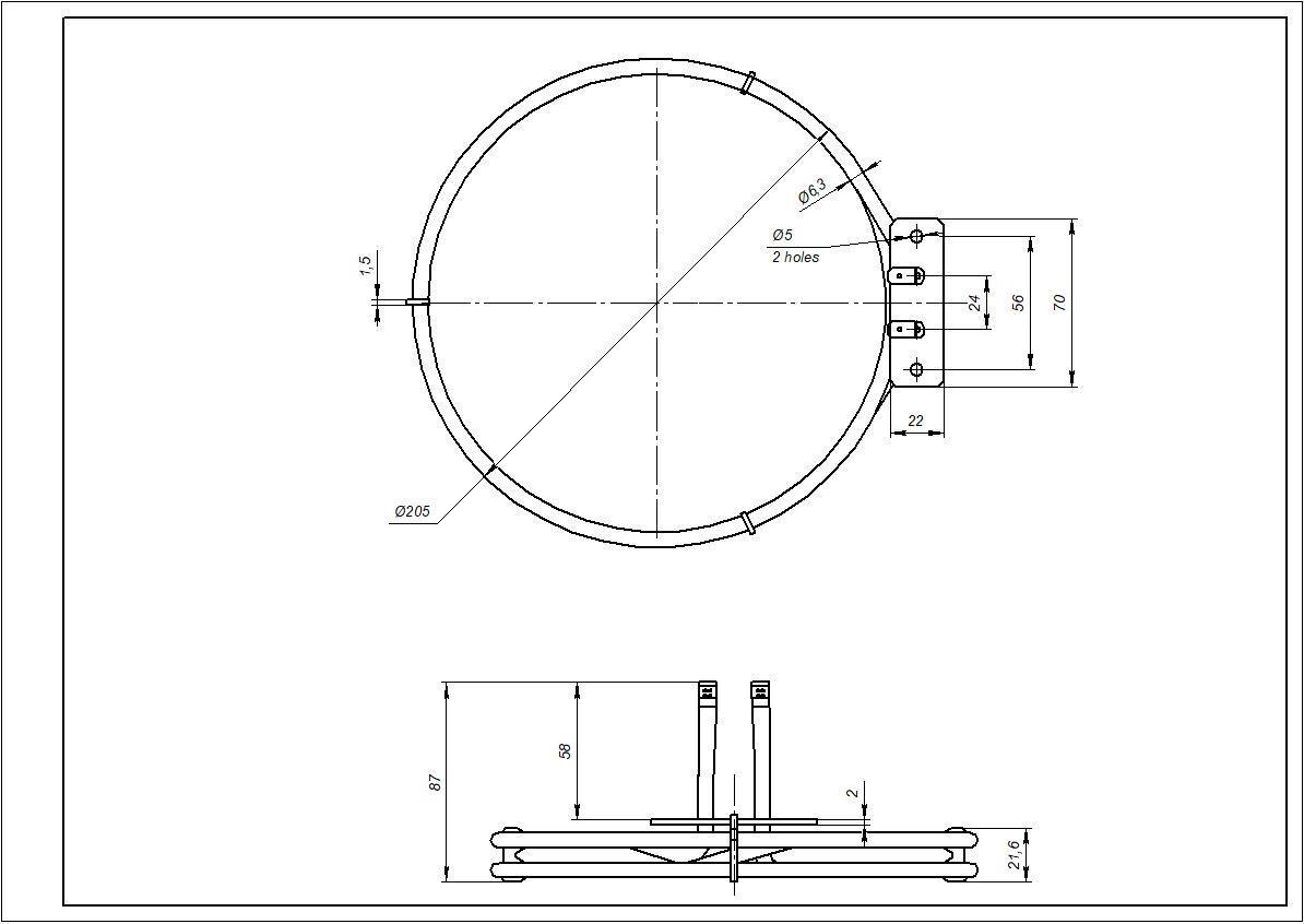 Тен конвекции круглый для духового шкафа Electrolux 140089339059 2400W (00000032938) - фото 2 Тен конвекции круглый для духового шкафа Electrolux 140089339059 2400W (00000032938) - фото 2