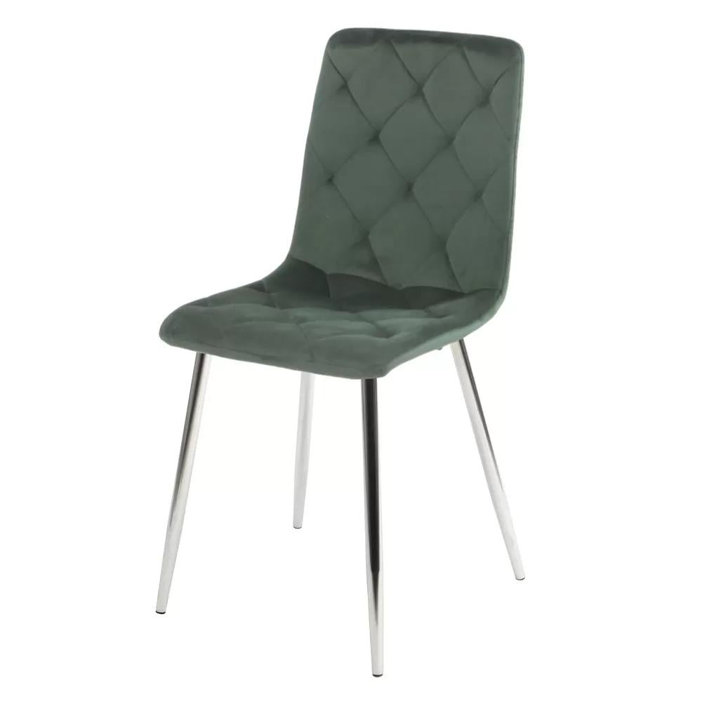 Стул BONO бархат Зеленый/Хром (899788)