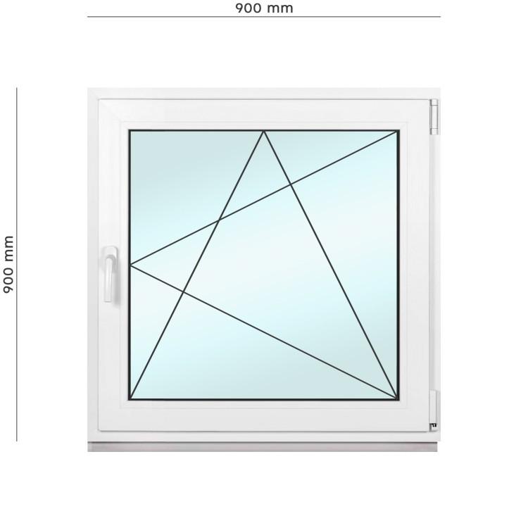 Вікно металопластикове Framex поворотно-відкидне з правим відкриттям 900х900 мм Білий - фото 2