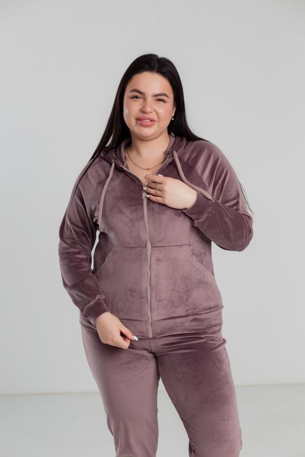 Спортивный костюм женский AKSAN двойка 3XL Светло-коричневый (23.1860_light_brown_52(3XL)) - фото 3