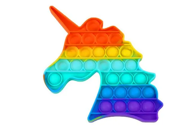 Игрушка-антистресс Безконечная пупырка Bambi Pop It Fidget Радужный Единорог (500111ER)