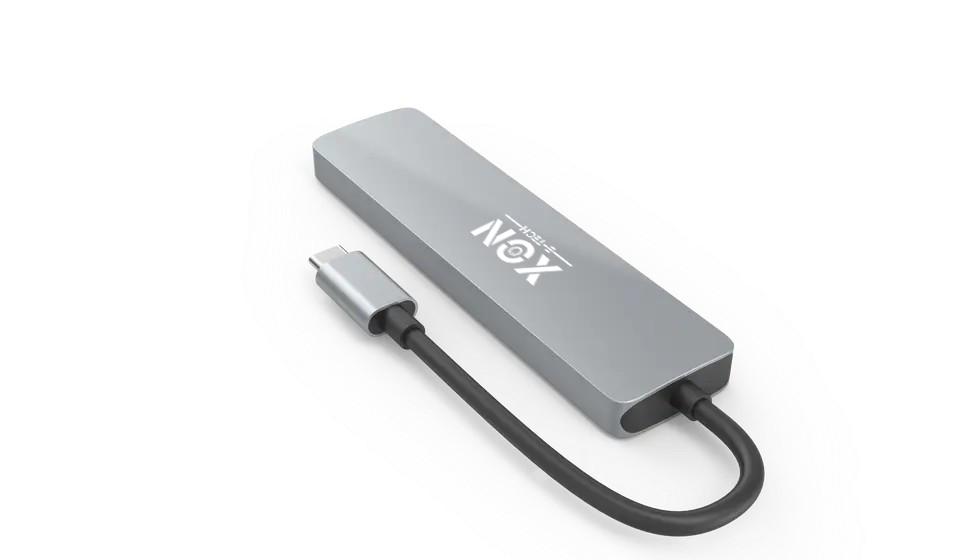 USB-хаб XON SmartHub 6в1 Сірий (UHCHP062322G 5139) - фото 4