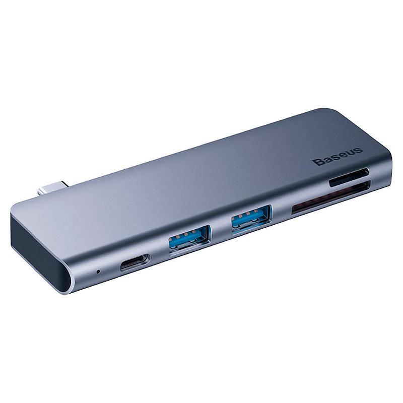 Адаптер мультипортовый USB Хаб Baseus Harmonica 5в1 HUB Adapter CAHUB-K0G Grey