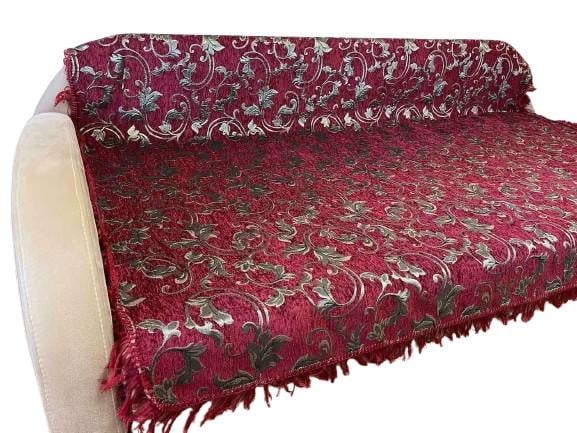 Покрывало Дивандек гобелен полуторное 150х200 см/накидки 70х150 см 2 шт. Красный (П4К-gobelen-new-006-04)