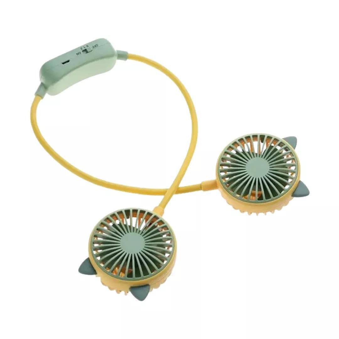 Вентилятор нашийний Hanger Fun USB акумуляторний 500 mAh Жовтий (414d4aba)