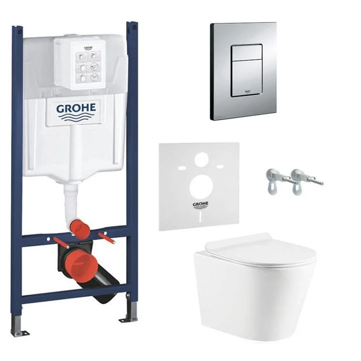 Інсталяція Grohe 5в1 з безободковим унітазом Koller Pool Orion Tornado та сидінням Slim Duroplast/Soft-close (GKOT)