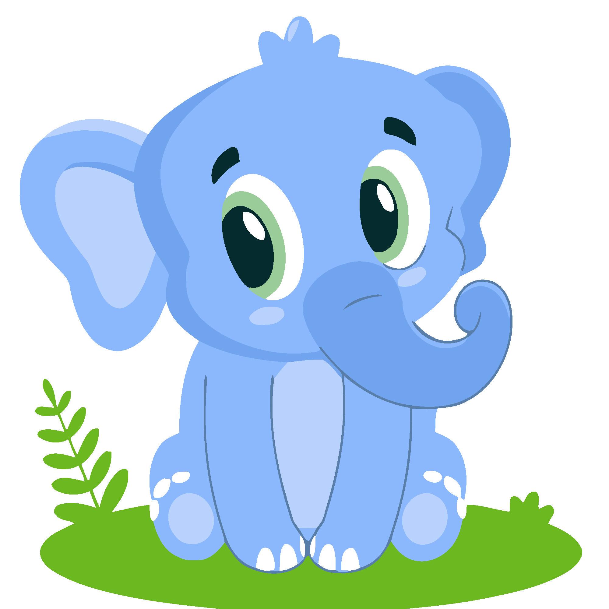 Картина по номерам Strateg Слоненок 20x20 см (Str-HH7097)