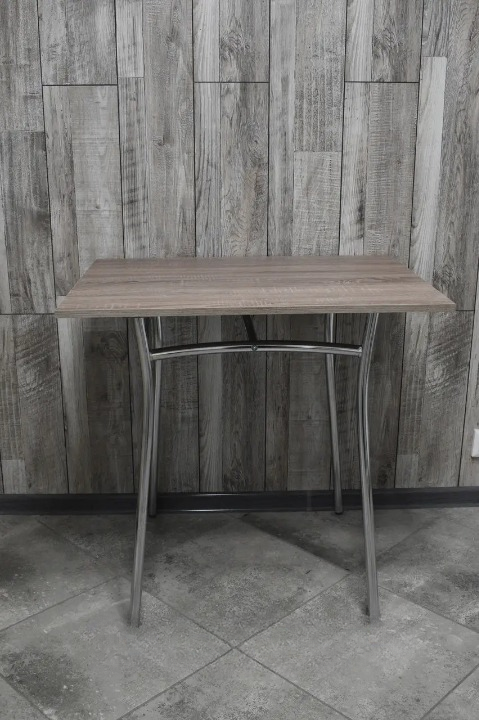 Обідній стіл 60х80х75 см Трюфель/Хром (28374519)