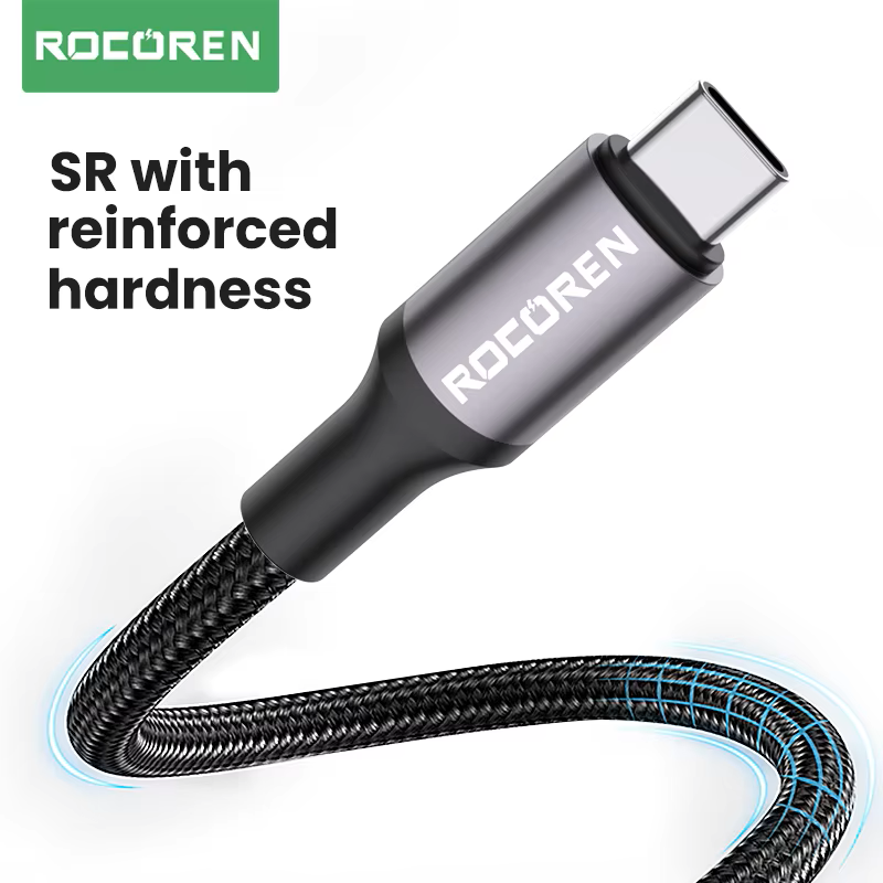 Кабель Rocoren 3A USB A-Type C 1 м Серый (RCPBAT-RT0G) - фото 3