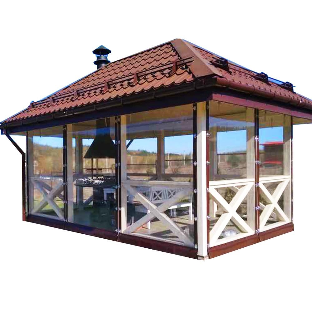 Деревянная беседка Гавана разборная з ПВХ пленкой на 14-16 человек 6x4 м (Б28-ПК3) Деревянная беседка Гавана разборная з ПВХ пленкой на 14-16 человек 6x4 м (Б28-ПК3)