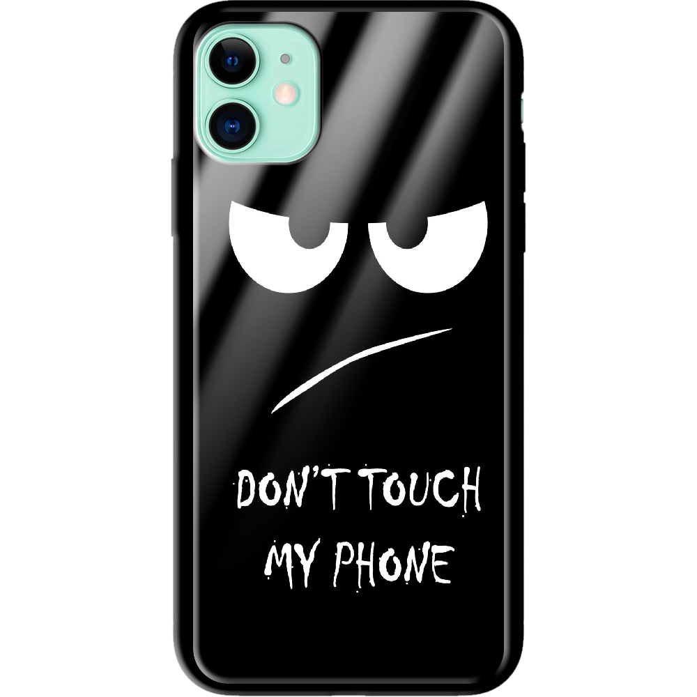 Чохол Boxface iPhone 12 Don't Touch my Phone Чорний силікон зі склом (41161-up535-41127)