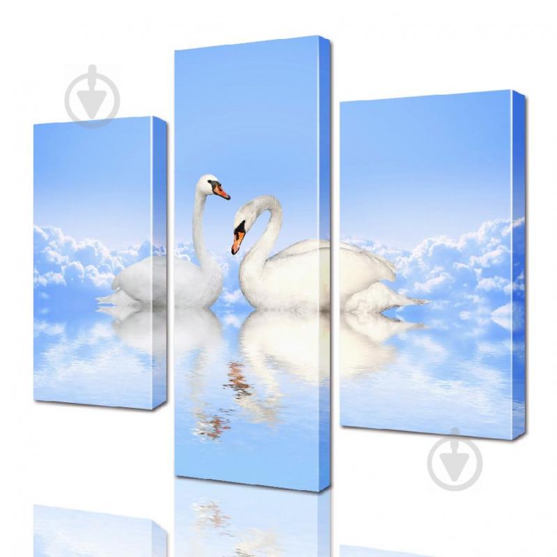 Модульная картина Лебеди ADJ0102 размер 95 х 120 см