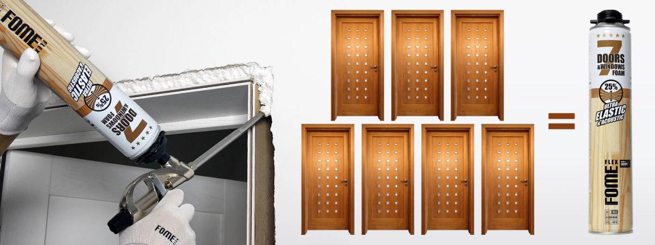 Пена монтажная Fome Flex 7 Doors & Windows 750 мл Белый (01-3-2-011) - фото 2
