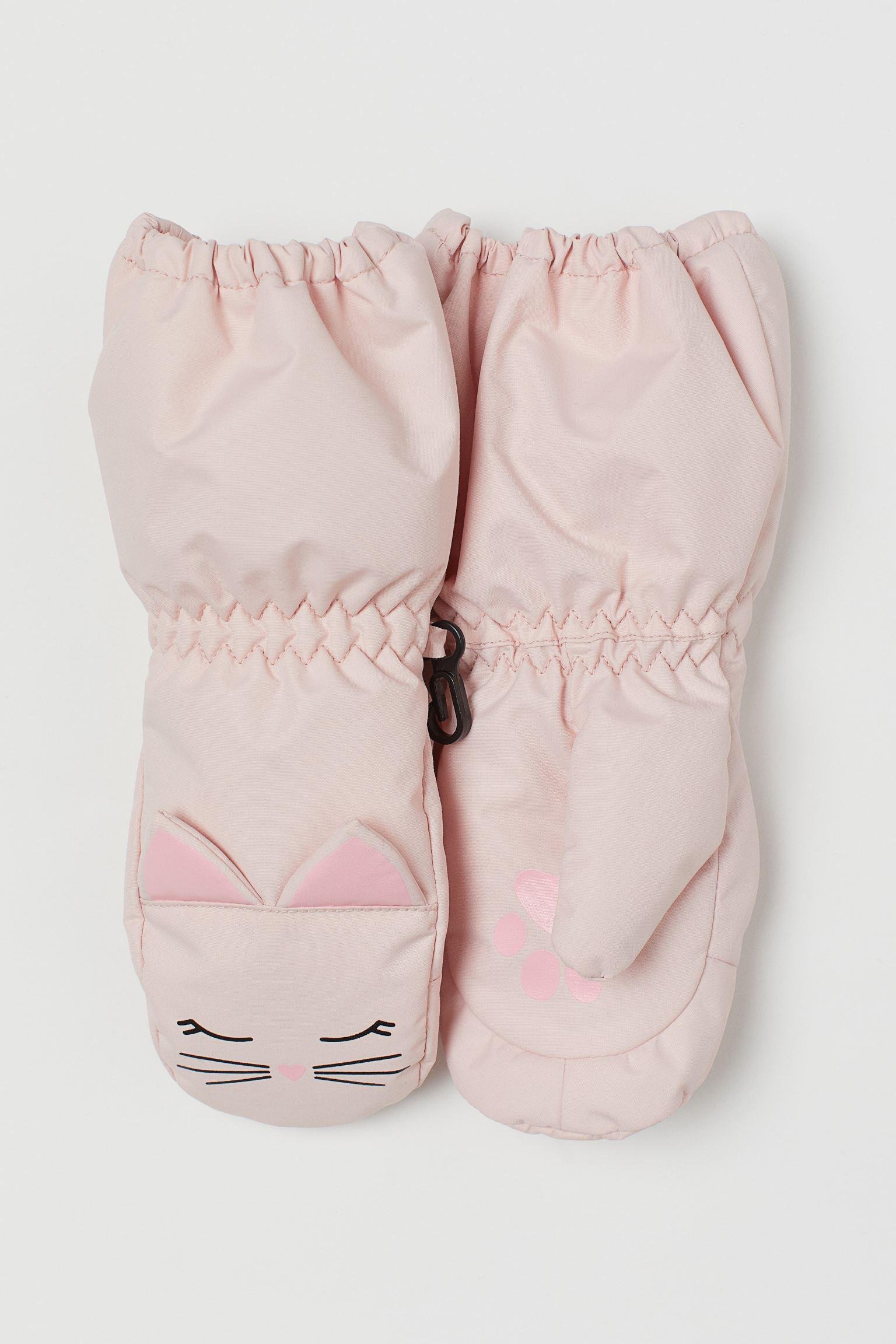 Варежки H&M 98-104 см Светло-розовый (3087399640)