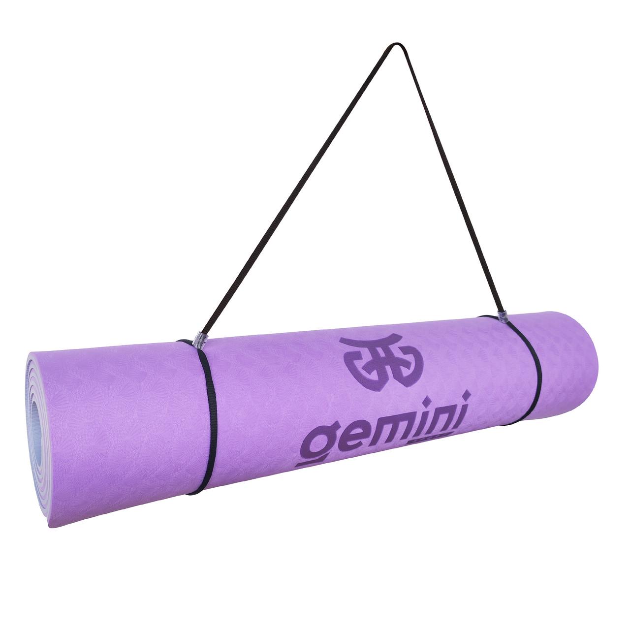 Коврик для фитнеса и йоги Gemini Pro GE-6PURV TPE/TC 6 мм (14729327) - фото 5
