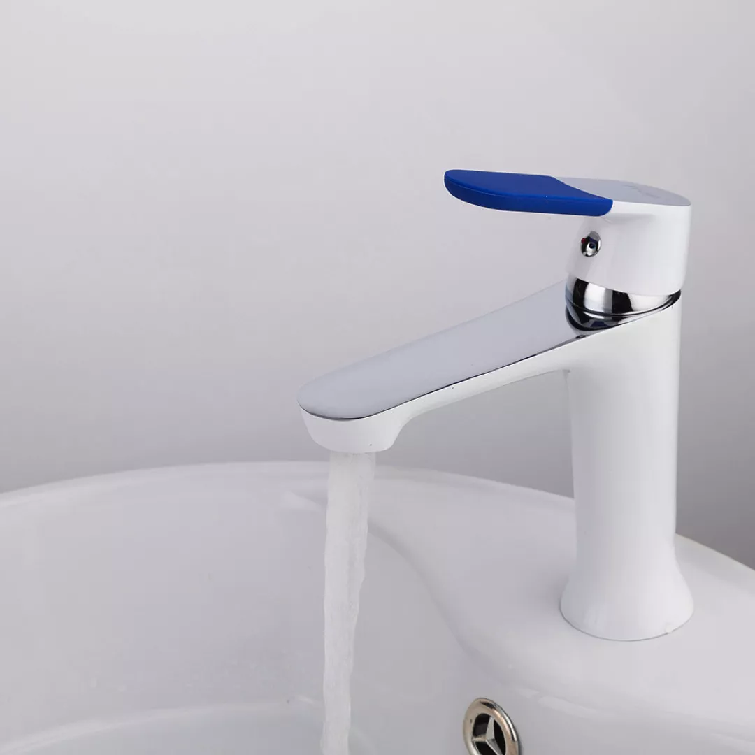 Смеситель для умывальника Frap F1034 Белый/Хром (1033652) - фото 2 Смеситель для умывальника Frap F1034 Белый/Хром (1033652) - фото 2