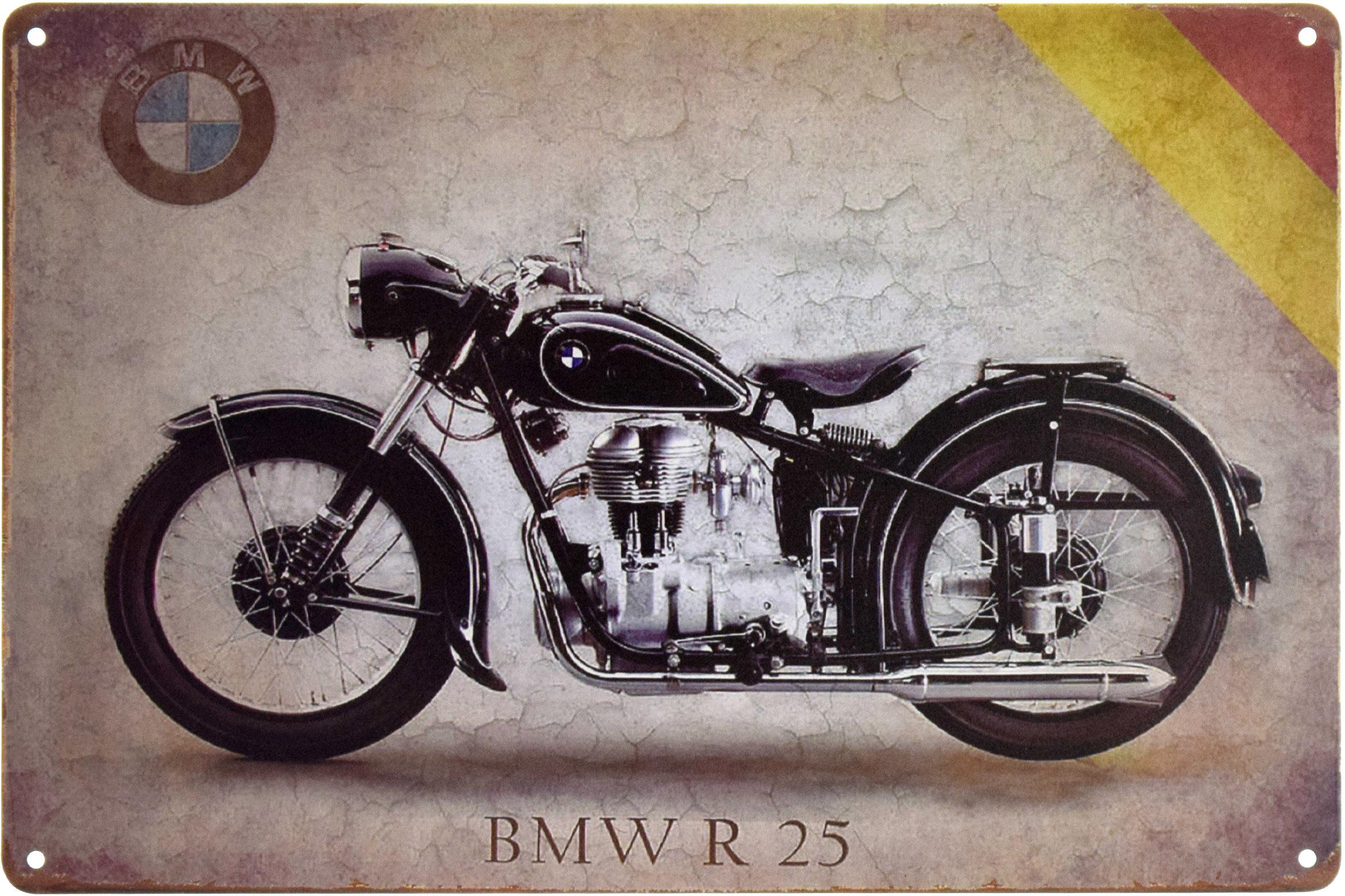 Табличка металлическая BMW R 25 20x30 см