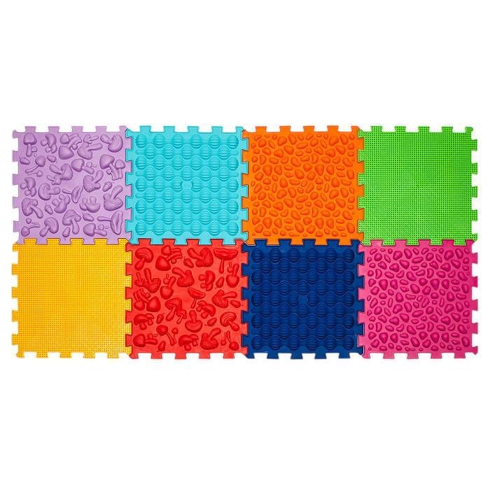 Развивающий коврик массажный Ortek ортопедический микс мягкие 8 модулей (OR00001220)