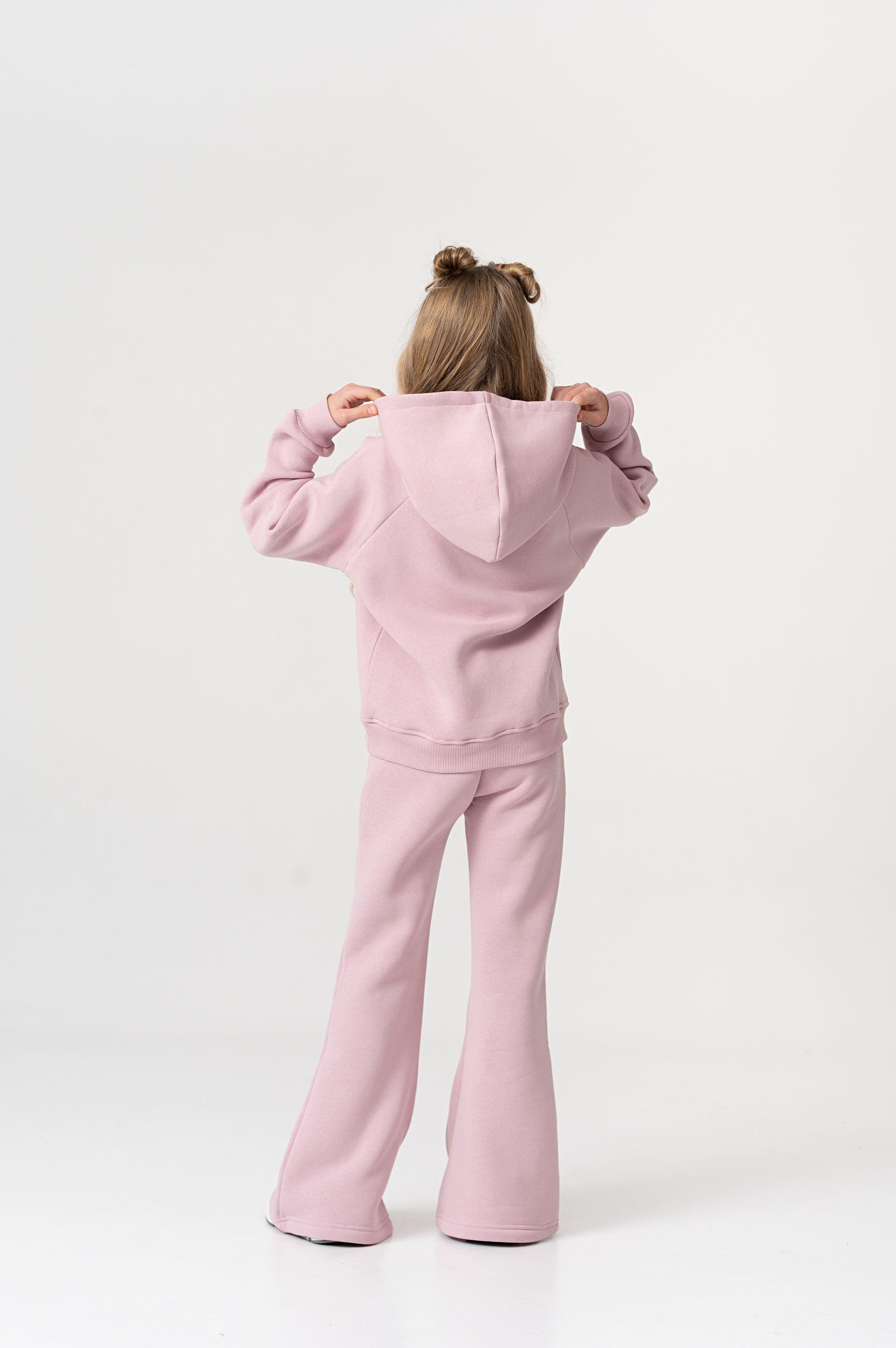 Костюм на флісі з штанами палаццо Yumster YN.22.25.007 152 см Пудровий - фото 7
