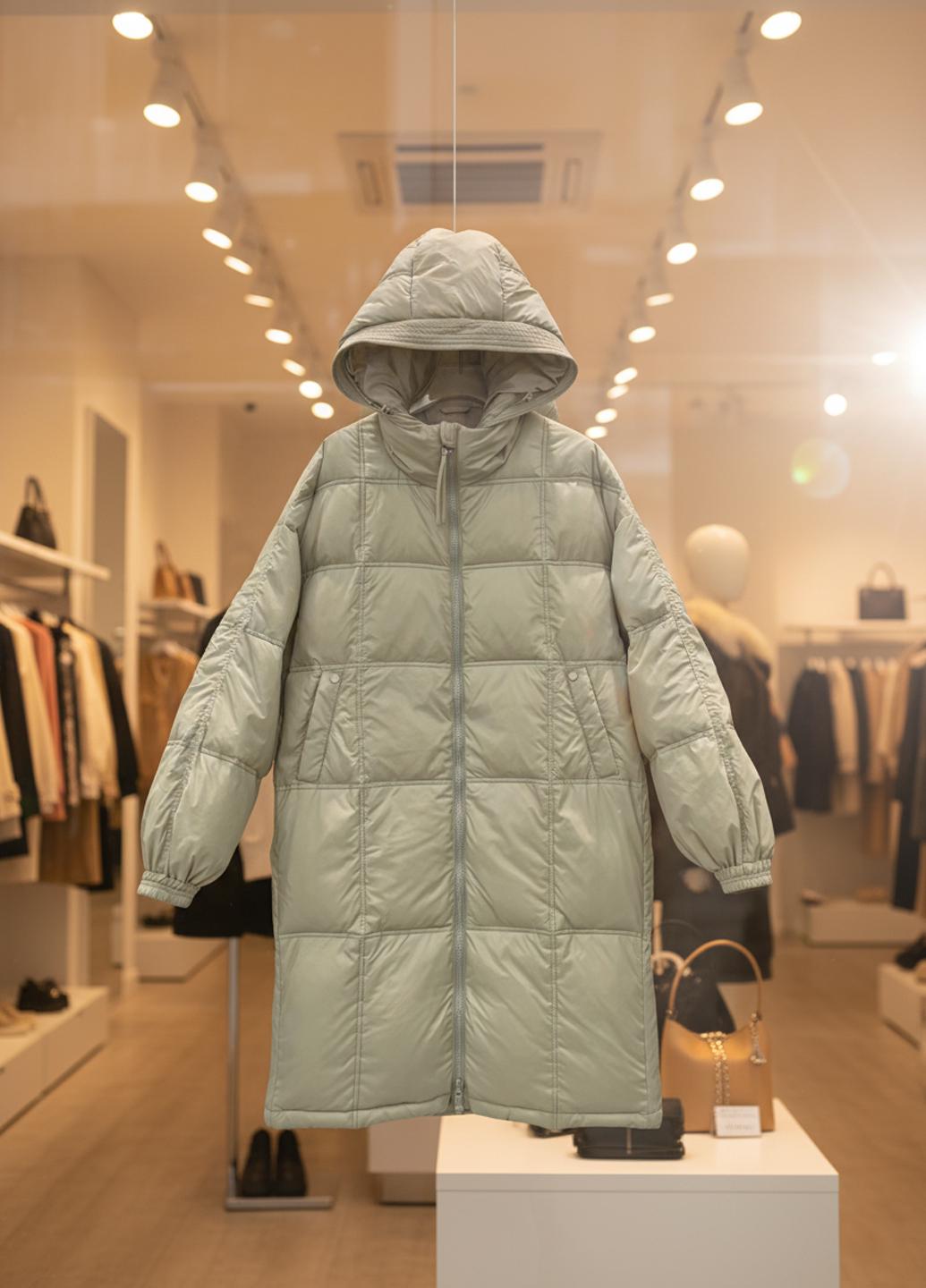 Пуховик женский Number Nine DW-013 демисезонный с капюшоном р. 42 Оливковый (DW-013-42) - фото 5