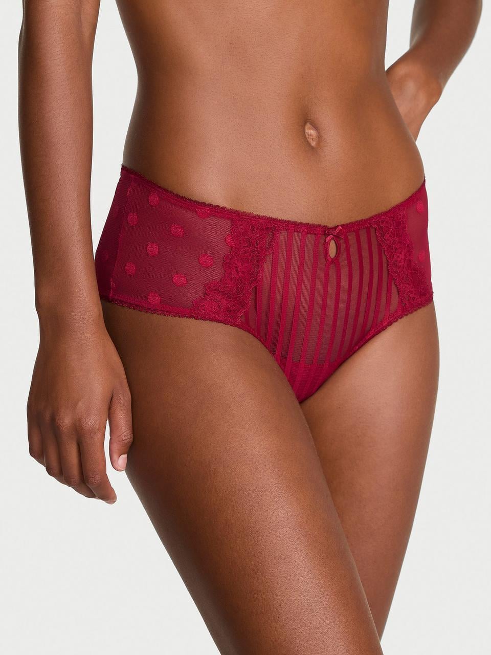 Трусики женские Victoria's Secret Lacie Sheer Heritage Cheeky S Красный (2794293589)