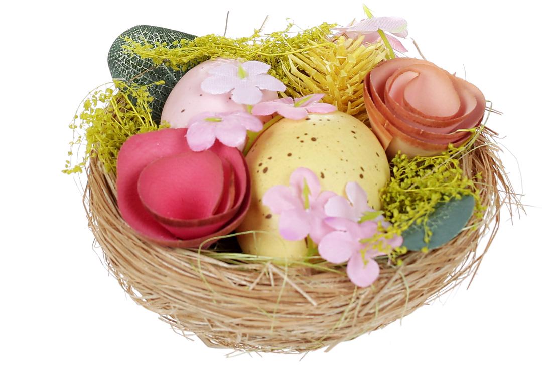 Декор пасхальный BonaDi Гнёздышко 4 шт. (743-819)