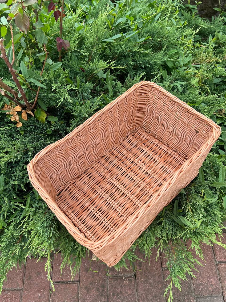 Корзина из лозы плетеная Сімейний Затишок без крышки - фото 2 Корзина из лозы плетеная Сімейний Затишок без крышки - фото 2