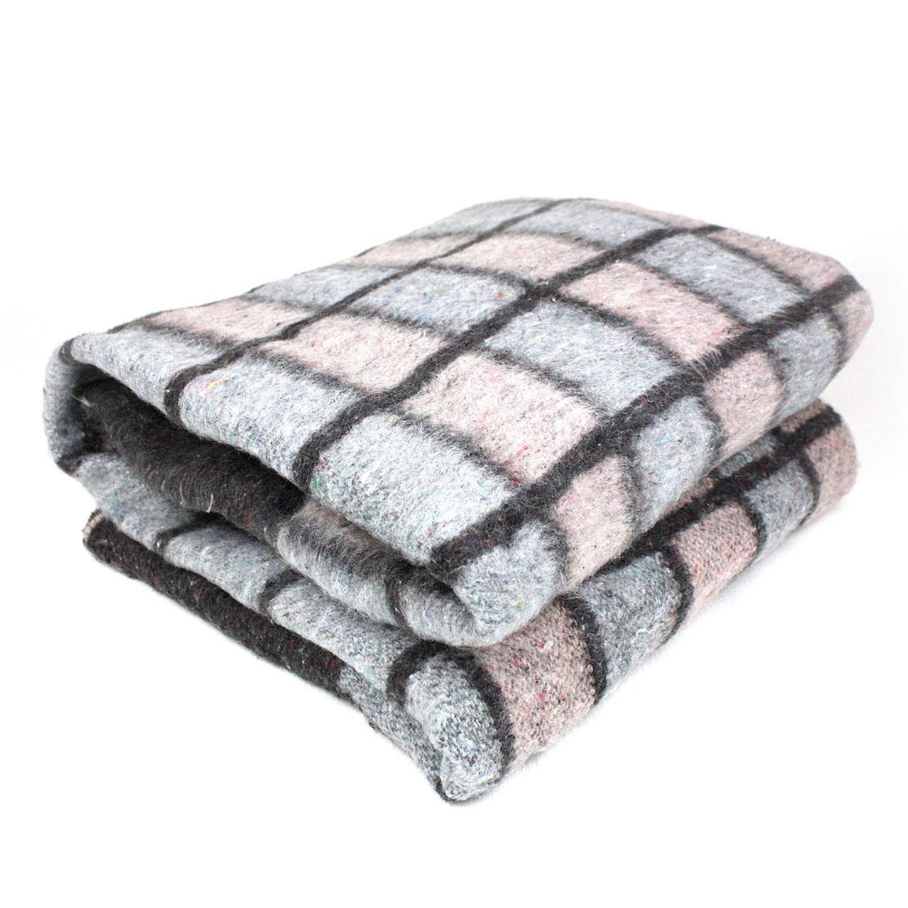 Одеяло шерстяное 140х205 Серый/Черный (0003)