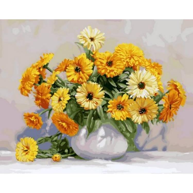 Картина по номерам Josef Otten Цветы Астры 40х50 см в термопакете (3501RA_O-mt)