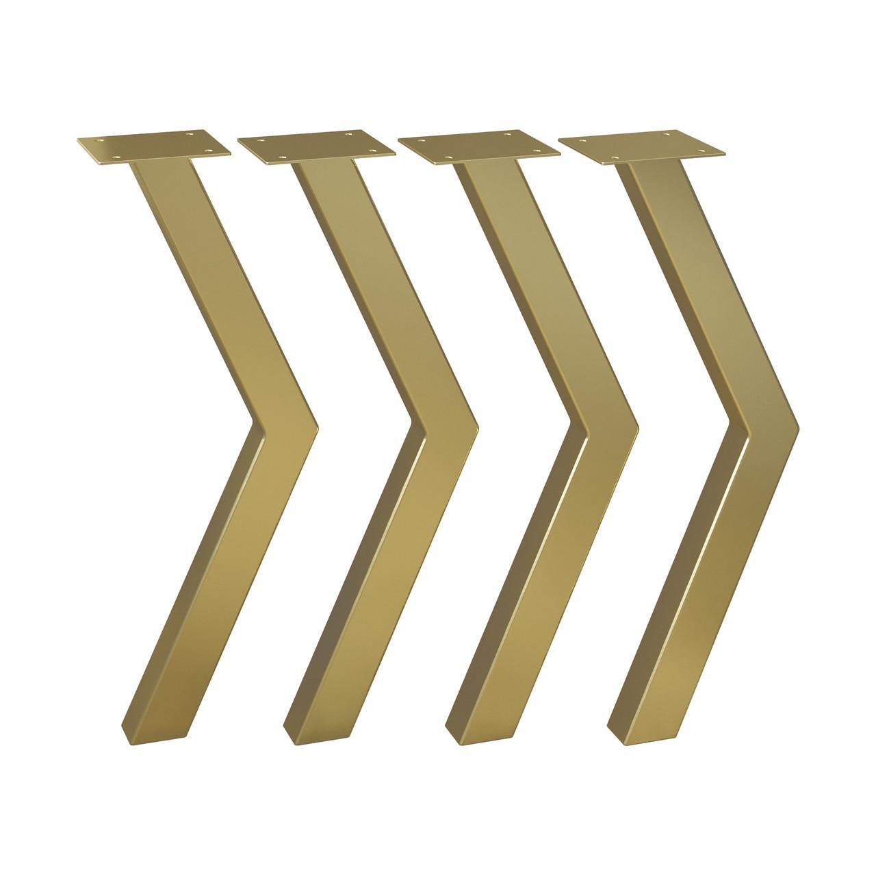 Комплект ножек для журнального стола из металла Scandi 450 мм 4 шт. Золотой (1114) - фото 8