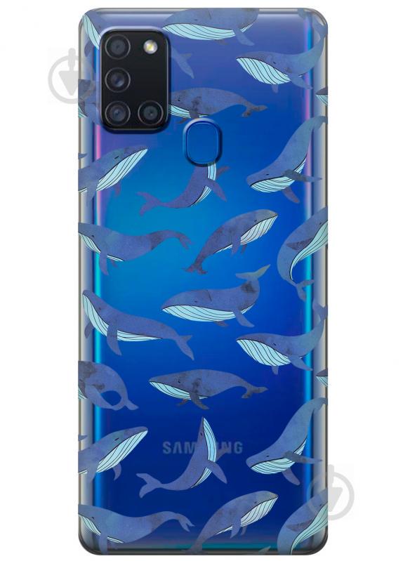 Силиконовый чехол iSwag для Samsung Galaxy A21s Киты (KS2784) Силиконовый чехол iSwag для Samsung Galaxy A21s Киты (KS2784)