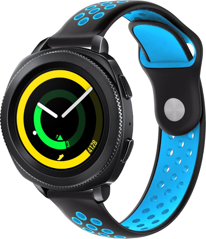 Ремешок Sport для Samsung Gear S3 22 мм Black Sky Blue (23042-6A)