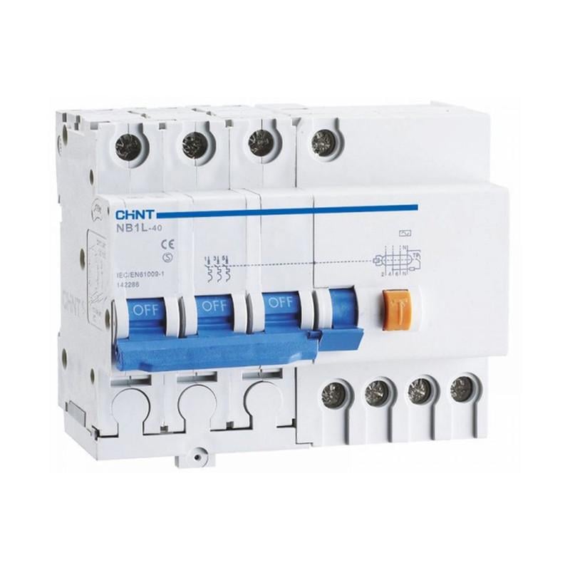 Диференційний вимикач CHINT NB1L-40 3P 40A 30 мА C тип А (198050)