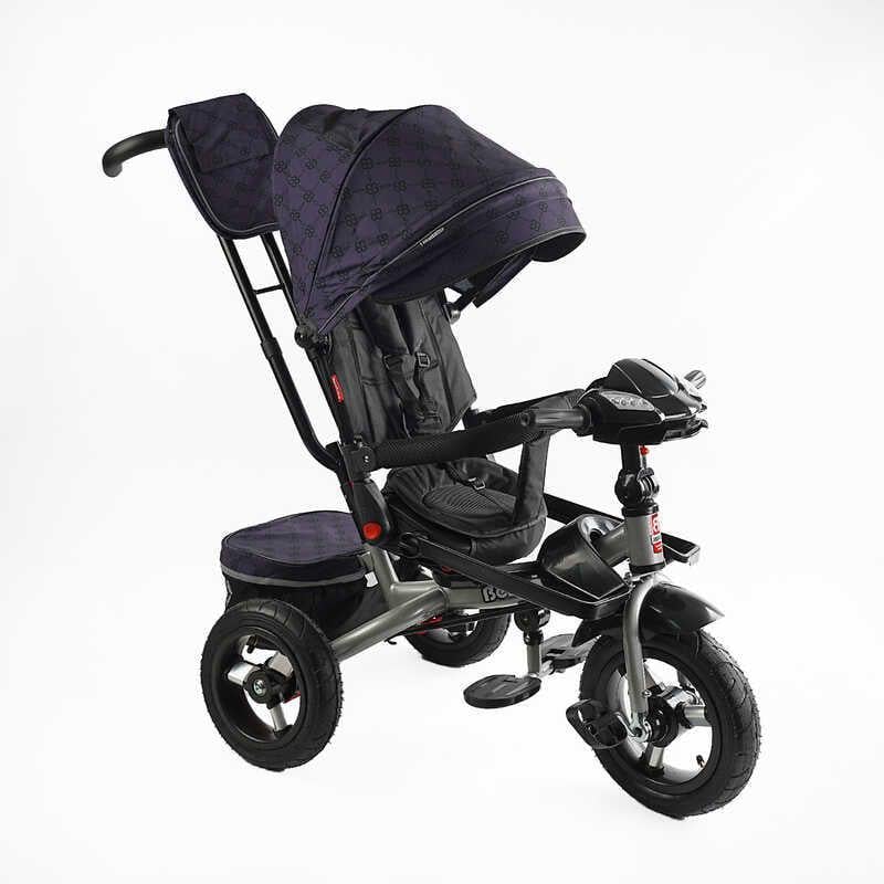 Велосипед детский Best Trike поворотное сиденье/складной руль/колеса с прорезиненным PU/корзина Violet (164867)