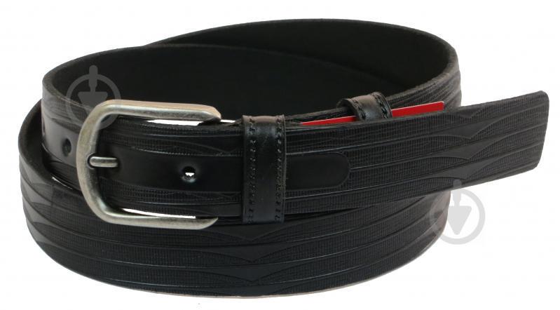 Кожаный ремень Skipper 110-130 x 3.3 см Черный (1028-33)