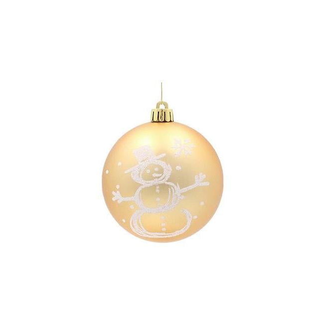 Набор пластиковых новогодних шаров Flora 4 шт. d 8 см (43154)